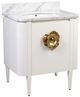 Currey & Company Briallen 30" White Vanity with Oval Undermount Sink-1