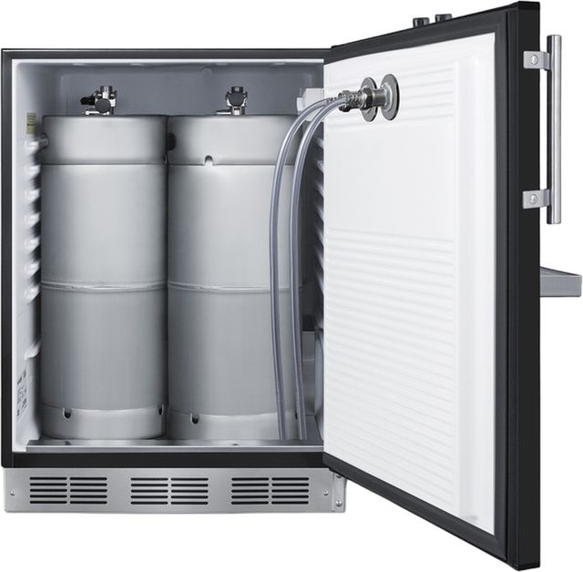 Summit® 5.3 Cu. Ft. Black Built-In Beer Kegerator-3