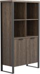 Coaster® Pattinson Aged Walnut/Gunmetal Rectangular Bookcase-1