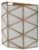 Currey & Company Polyhedron Antique Brass/White Wall Sconce-3