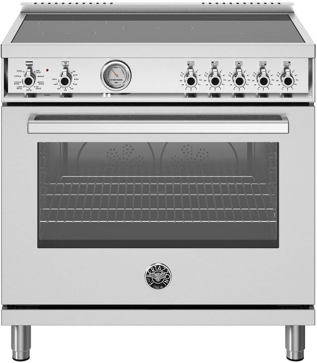 Bertazzoni Professional Series 36" Fingerprint Resistant Stainless Steel Pro Style Induction Range