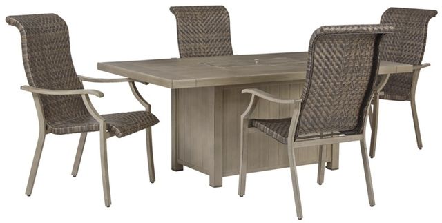 Signature Design by Ashley® Windon Barn 5-Piece Brown Outdoor Dining Set-0
