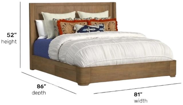Flexsteel® Normandy Driftwood King Panel Storage Bed-3