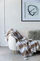 A & B Home Carson Brown/White Striped Throw Blanket-4