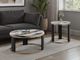 Furniture of America® Bogor Black/White Cocktail Table with Black/Gold Base-1
