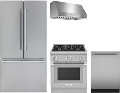 Thermador® 4 Piece Stainless Steel Gas Kitchen Package