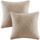 Olliix by Madison Park Quebec 2 Khaki 20"x20" Quilted Square Pillow Pair-0