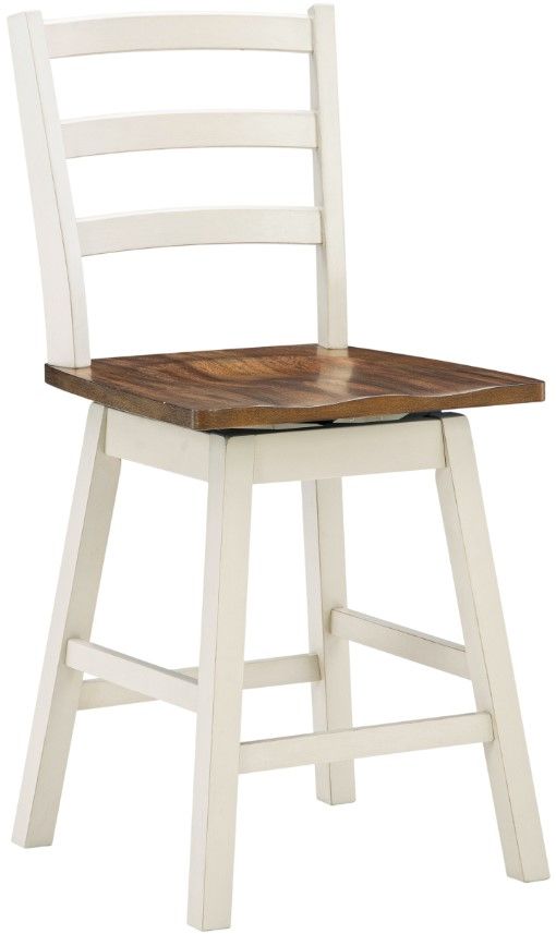Signature Design by Ashley® Brinfern Antique White/Brown Swivel Stool-0
