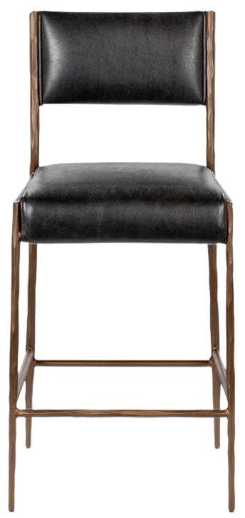 Classic Home Kayne Black/Gold Counter Stool-2