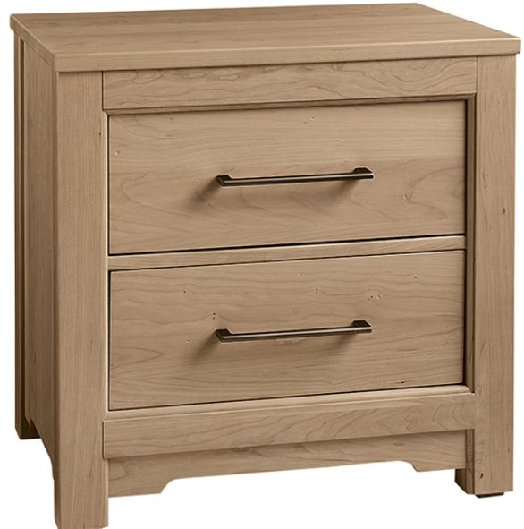 LM Co Home By Vaughan-Bassett Crafted Cherry by Ben & Erin Napier Bleached Cherry 2-Drawer Nightstand-0
