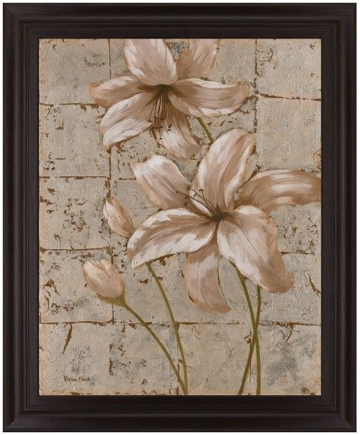 Classy Living Creamy Lily Trio Wall Art-0