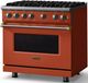 Viking® 5 Series 36" Spiced Cider Pro Style Gas (LP) Range with Brushed Brass Trim-2
