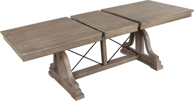 Magnussen Home® Paxton Place Dovetail Gray 72" Trestle Dining Table-4