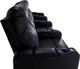 RowOne Prestige Home Entertainment Seating Black 4-Chair Straight Row-4