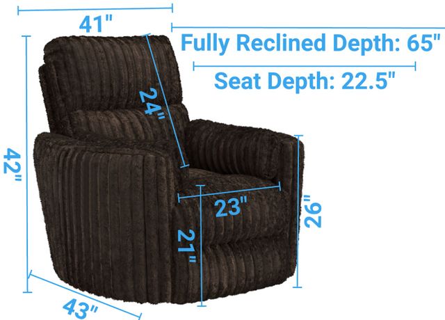 Catnapper® Daydream Chocolate Power Rocker Recliner-8