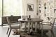 Bernhardt Linea Cerused Greige 60" Round Dining Table with Textured Graphite Metal Base-1