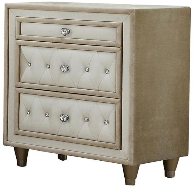 Coaster® Antonella 4-Piece Camel/Ivory California King Bedroom Set-2