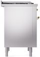 Ilve® Nostalgie II Series 36" Stainless Steel Pro Style Dual Fuel Range-3