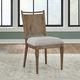 Liberty Furniture Hickory Grove Elliston Oatmeal/Heirloom Brown Panel Back Dining Side Chair-1