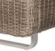 Flexsteel® Vista Natural/Warm Gray Canvas/Wicker Outdoor Loveseat-3