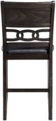 Elements International Amherst Walnut Counter Faux Leather Side Chair-1