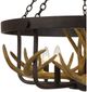 Cal® Lighting & Accessories Angelo Dark Brown/Dark Yellow Chandelier-1