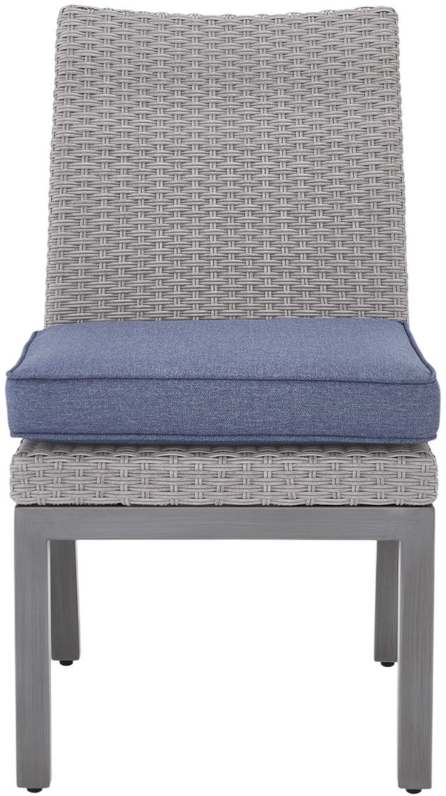 Signature Design by Ashley® Dillon Beach 2-Piece Blue/Gray Aluminum/Fabric Outdoor Dining Side Chair-3