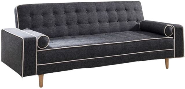 Milton Greens Stars Gray Click Clack Tufted Futon Couch with Pillows-0