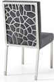 Meridian Furniture Opal Gray/Chrome Velvet Dining Chair-1