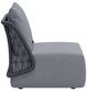 Zuo® Modern Mekan Black/Gray Aluminum Fabric Outdoor Accent Chair-2