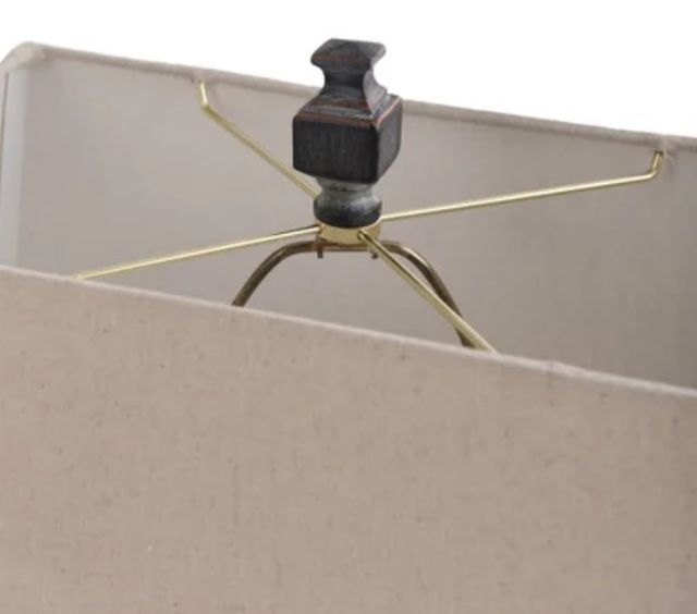 Stylecraft Malta Beige/Distressed Black Table Lamp-3