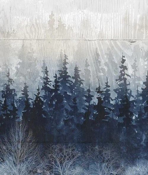 Classy Art Misty Indigo Forest by Carol Robinson Wall Art-1