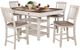 Mazin Furniture Nesbitt Antique White Counter Height Dining Table with Oak Top -2
