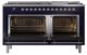 Ilve® Nostalgie II Noblesse 60'' Midnight Blue Pro Style Dual Fuel Range with Chrome Trim-1
