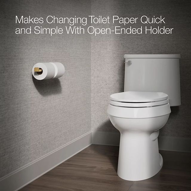 KOHLER® Parallel® Vibrant Brushed Moderne Brass Double Toilet Paper Holder-3
