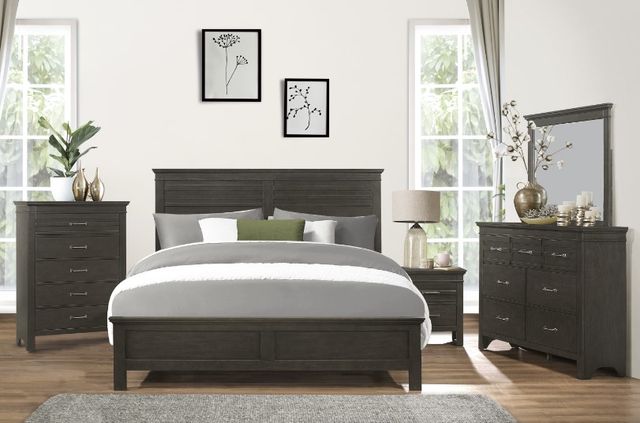 Homelegance® Blaire Farm Charcoal Gray Queen Bed-1