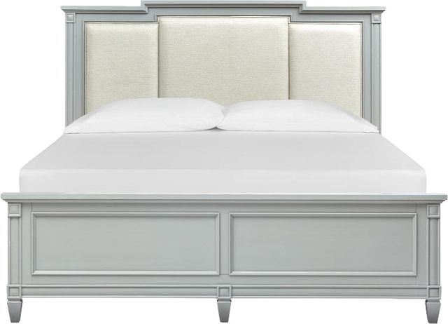 Magnussen Home® Glenbrook Natural/Pebble Queen Upholstered Panel Bed-1