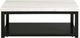 Elements International Marcello White Coffee Table with Black Base-1
