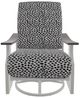 Telescope Casual St. Catherine Agra Classic/Snow Aluminum/Fabric Outdoor MGP Cushion Swivel Rocker with Boardwalk Rustic Arms-1