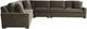 Universal Explore Home™ Fletcher 4-Piece Cannes Dark Gray L-Shape Sectional-1