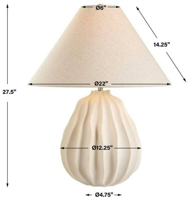 Uttermost® Javary Matte Beige Table Lamp-2