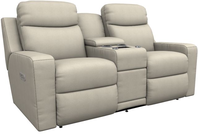 La-Z-Boy® Emmons Natural Power Reclining Loveseat with Console, Headrest, and Lumbar-0