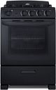 Summit® 24" Black Freestanding Gas Range -0