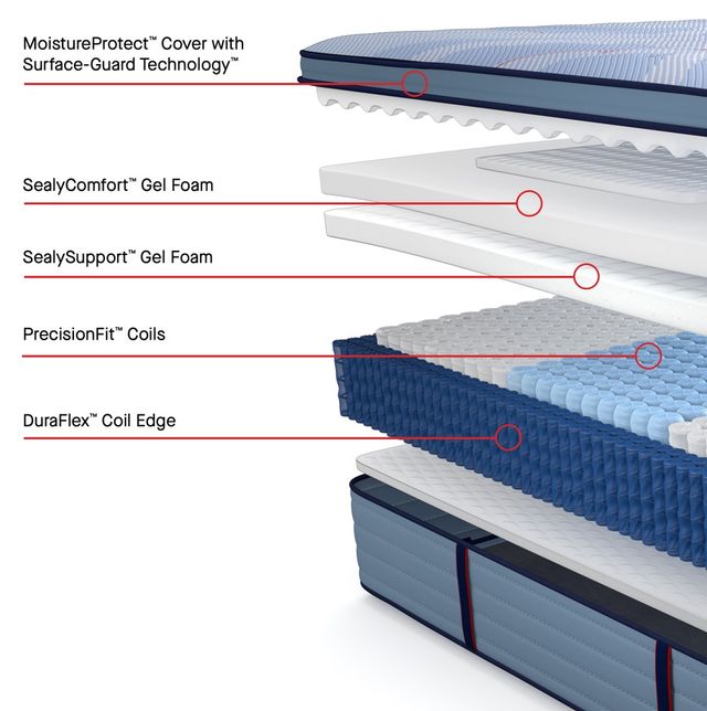 Sealy® Posturepedic® Plus Boone 15" Wrapped Coil Soft Euro Pillow Top Queen Mattress-2