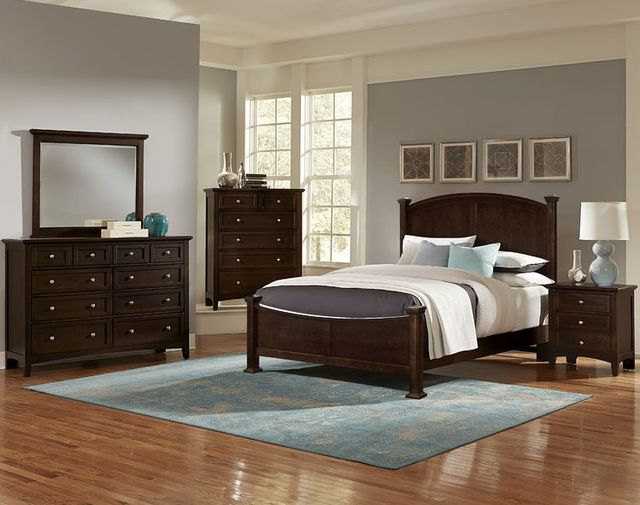 Vaughan-Bassett Bonanza Merlot California King Poster Bed-1