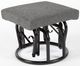 Crinar Dark Gray Ottoman-0