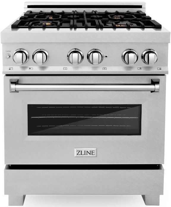 ZLINE 30" Satin Stainless Steel Pro Style Dual Fuel Range