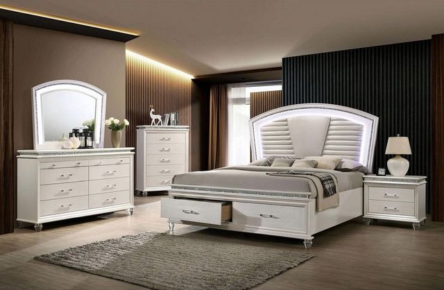 Furniture of America® Maddie Pearl White Chest-1