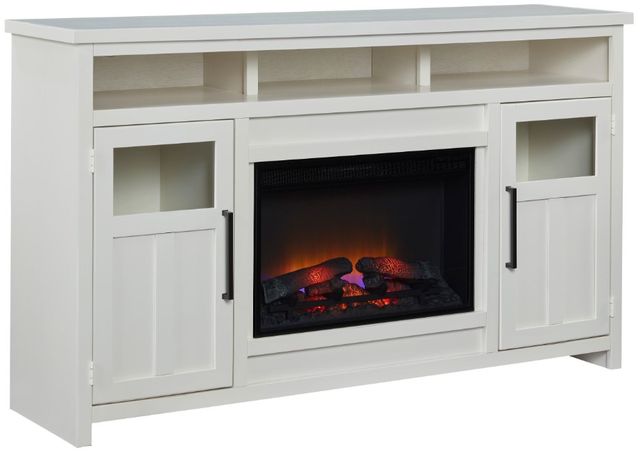 aspenhome® Finnegan White 66" Highboy Fireplace Console-0