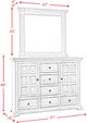Elements International Olivia Brown Dresser and Mirror Set-4